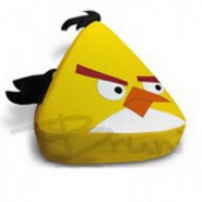 Бескаркасное детское кресло Yellow Angry Bird Medium